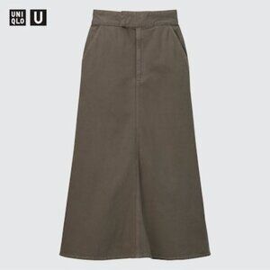 Uniqlo U Flare Maxi Skirt DARK BROWN 64cm